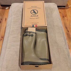 NIB Aigle Aigletine Fur Wellington Boots
